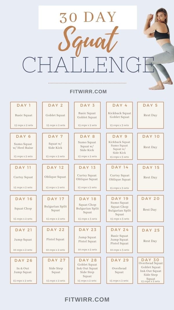 30-day squat challenge for beginners