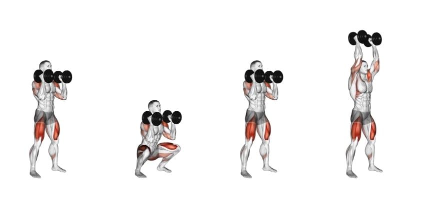 Dumbbell Squat untuk Menekan