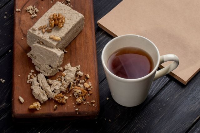 Herbal Tea with Almond Butter