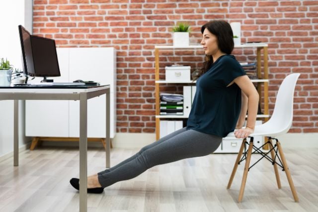 Tricep Dips Using a Chair