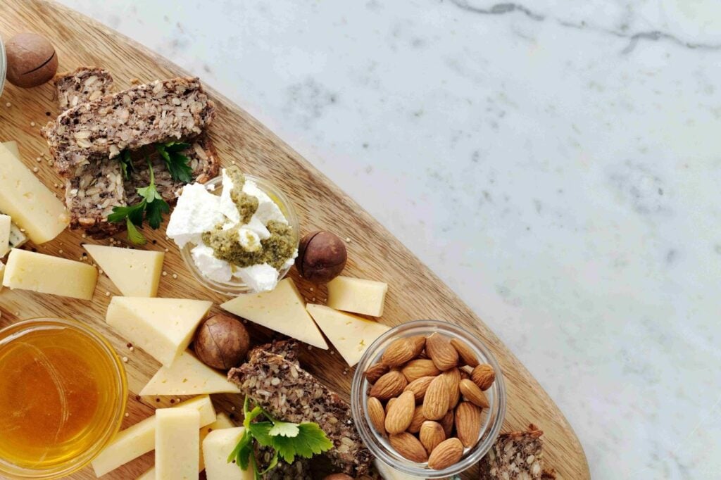 low calorie cheese board