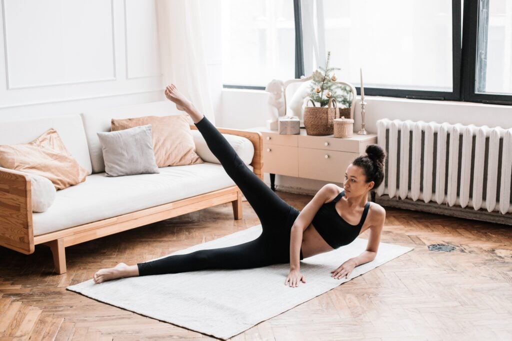 side lying leg raise